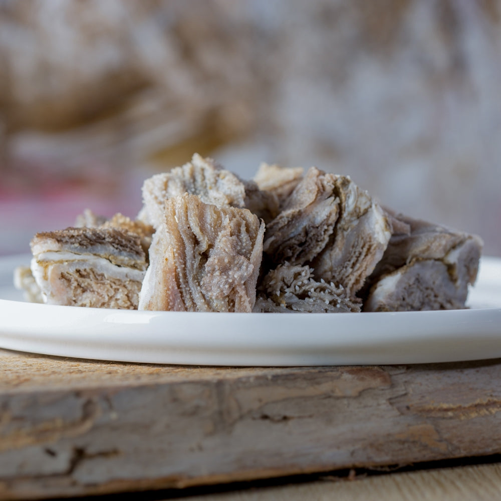 Barfgold Blättermagen vom Rind gewürfelt