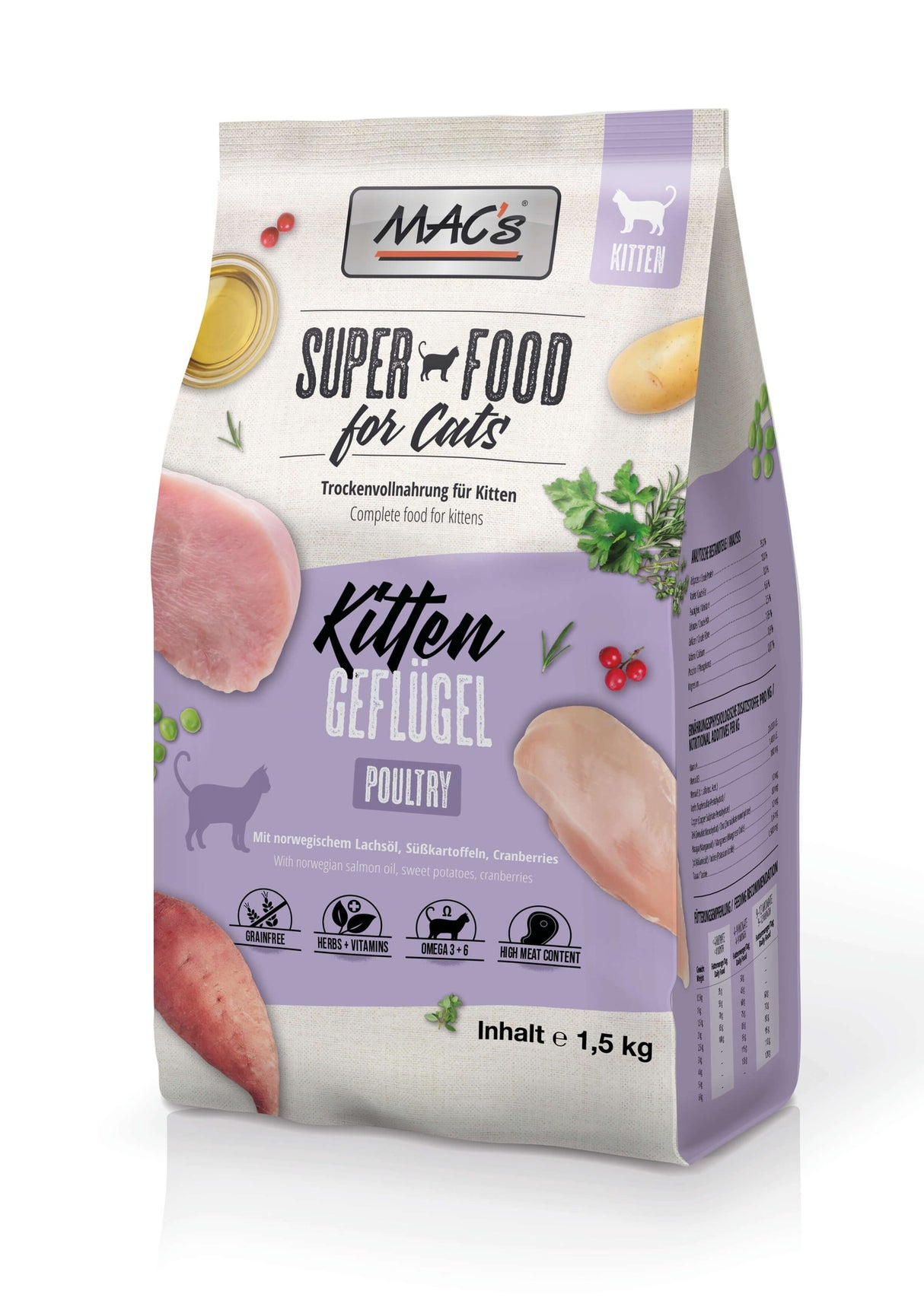 Mac's Cat Kitten Volaille & Crevettes