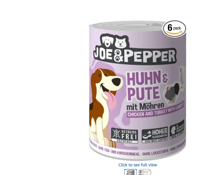 Joe & Pepper Chien Poulet & Dinde avec Carottes