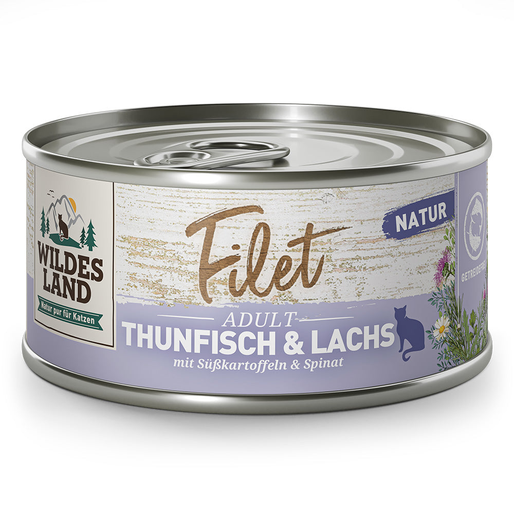 Wildes Land : Filet Thon & Saumon avec Patates douces & Épinards