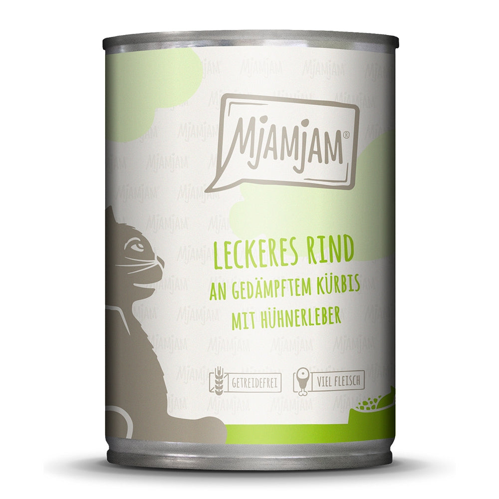 MjAMjAM Cat Savoureux Bœuf & Citrouille à la vapeur