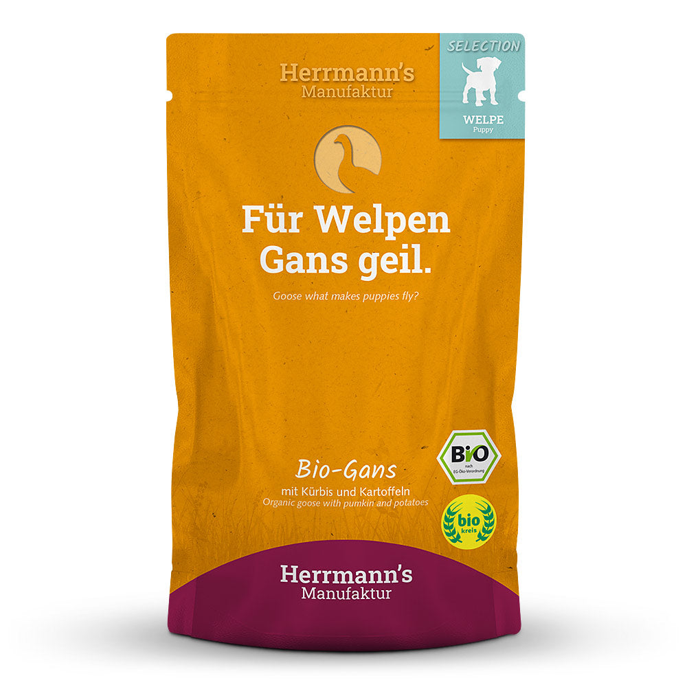 Herrmann's Dog Welpe Bio-Gans mit Kürbis und Kartoffeln