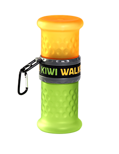 Kiwi Walker Reiseflasche 2in1 Orange/Grün