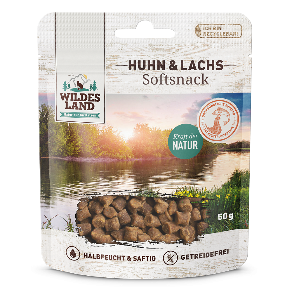 Wildes Land : Cat Softsnack Poulet & Saumon
