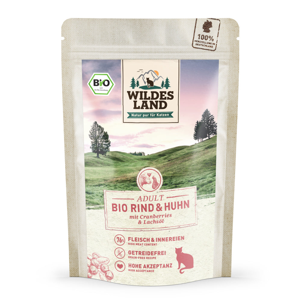Wildes Land : Bio Bœuf et Poulet avec Canneberges