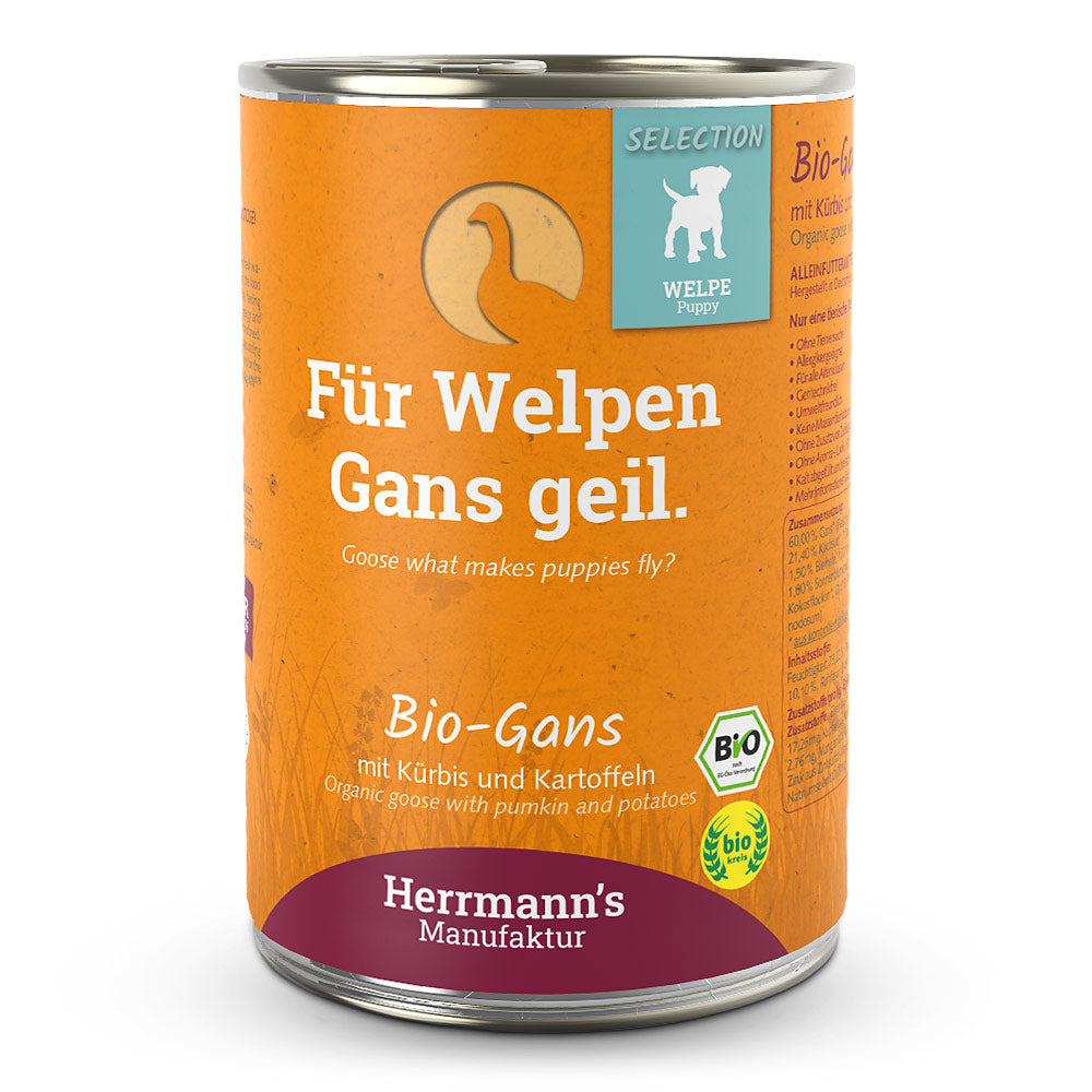 Herrmann's Dog Welpe Bio-Gans mit Kürbis und Kartoffeln