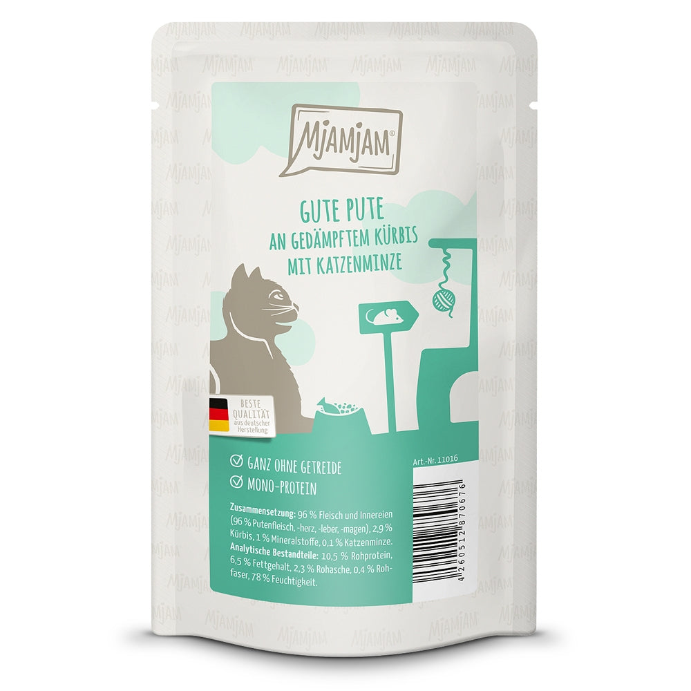 MjAMjAM Katze Quetschie Gute Pute & gedämpfter Kürbis