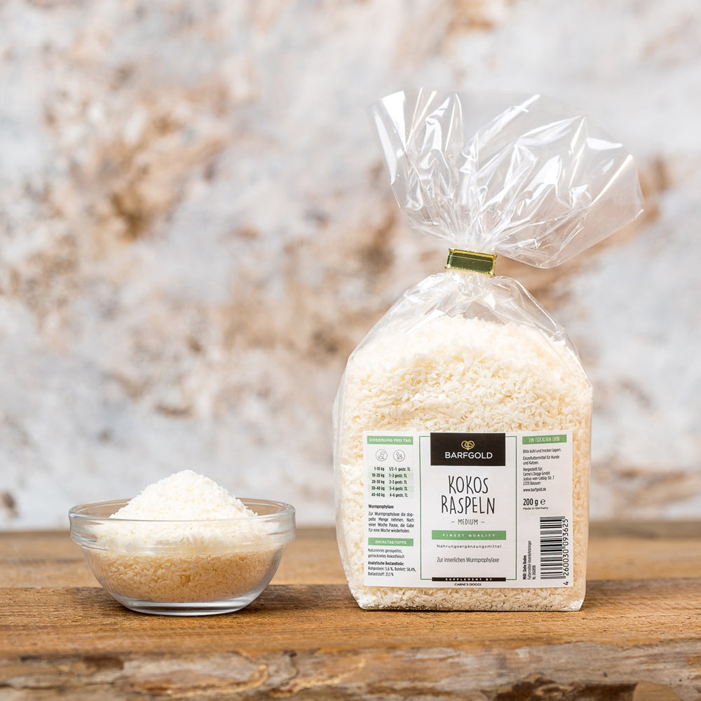 Barfgold Nahrungsergänzungsmittel Kokosraspel medium