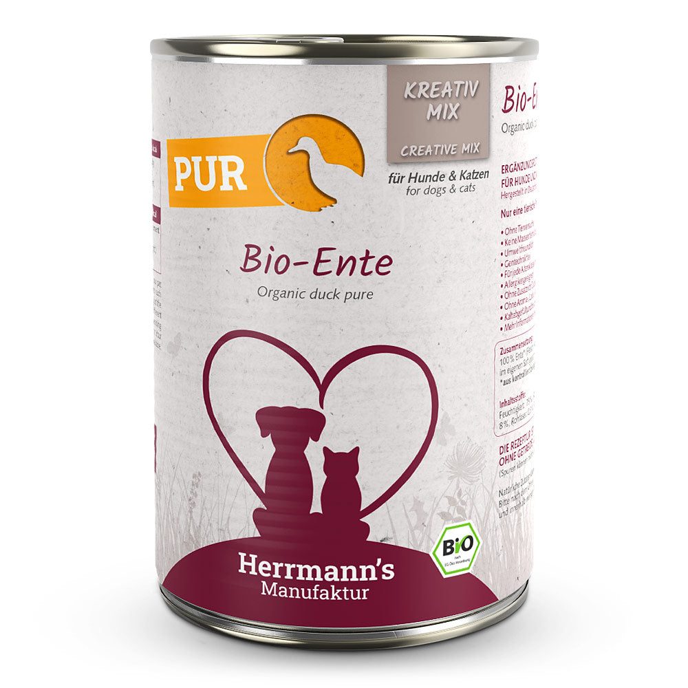 Herrmann's Dog/Katze Adult Kreativ-Mix Pur Bio-Ente