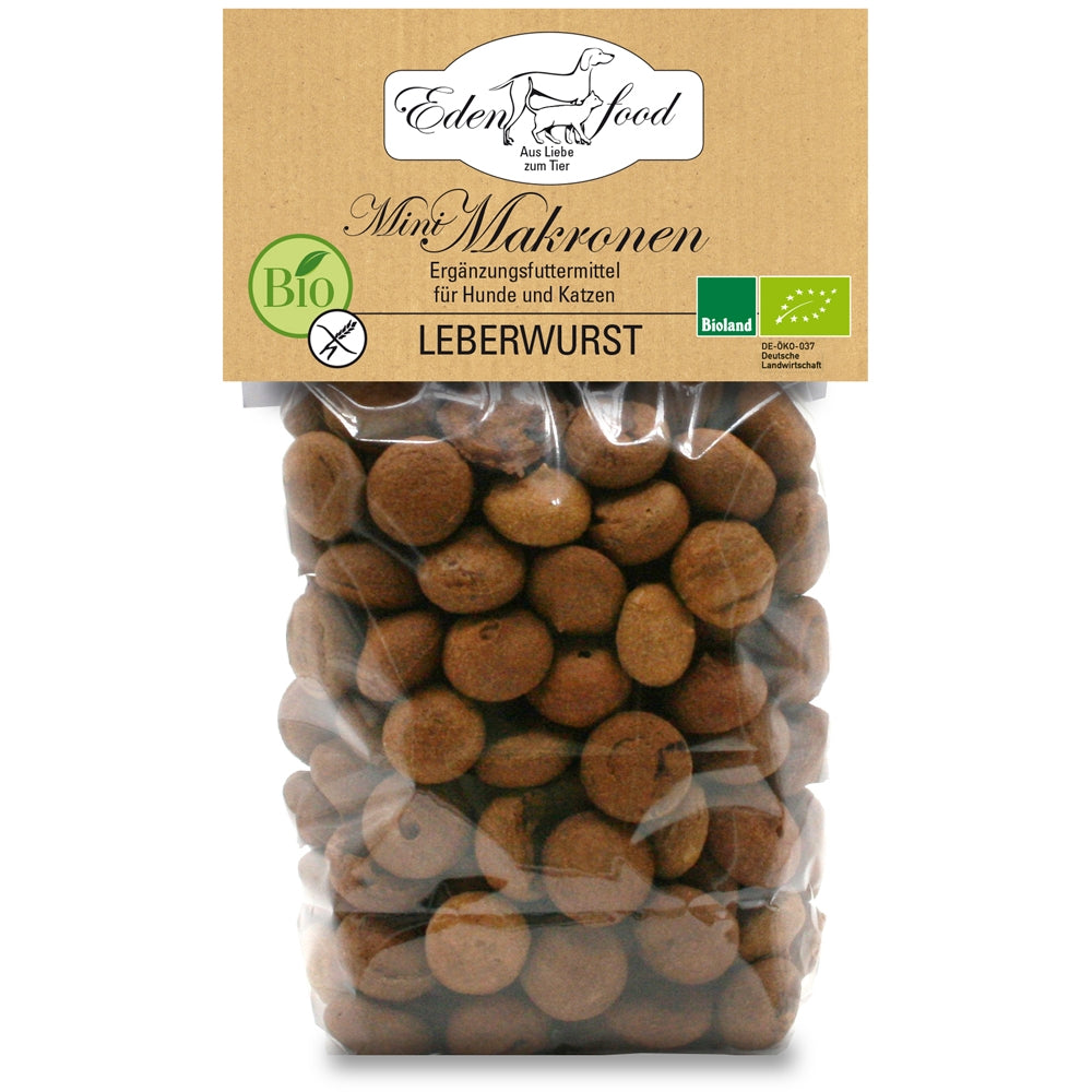 Edenfood Chien Macarons Bio Mini Saucisse de foie