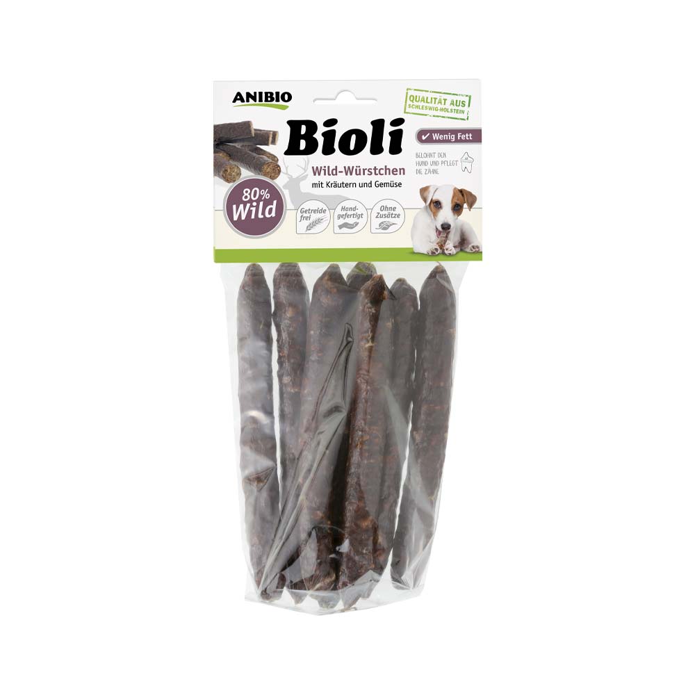 Anibio Bioli Würstchen Wild 80 %