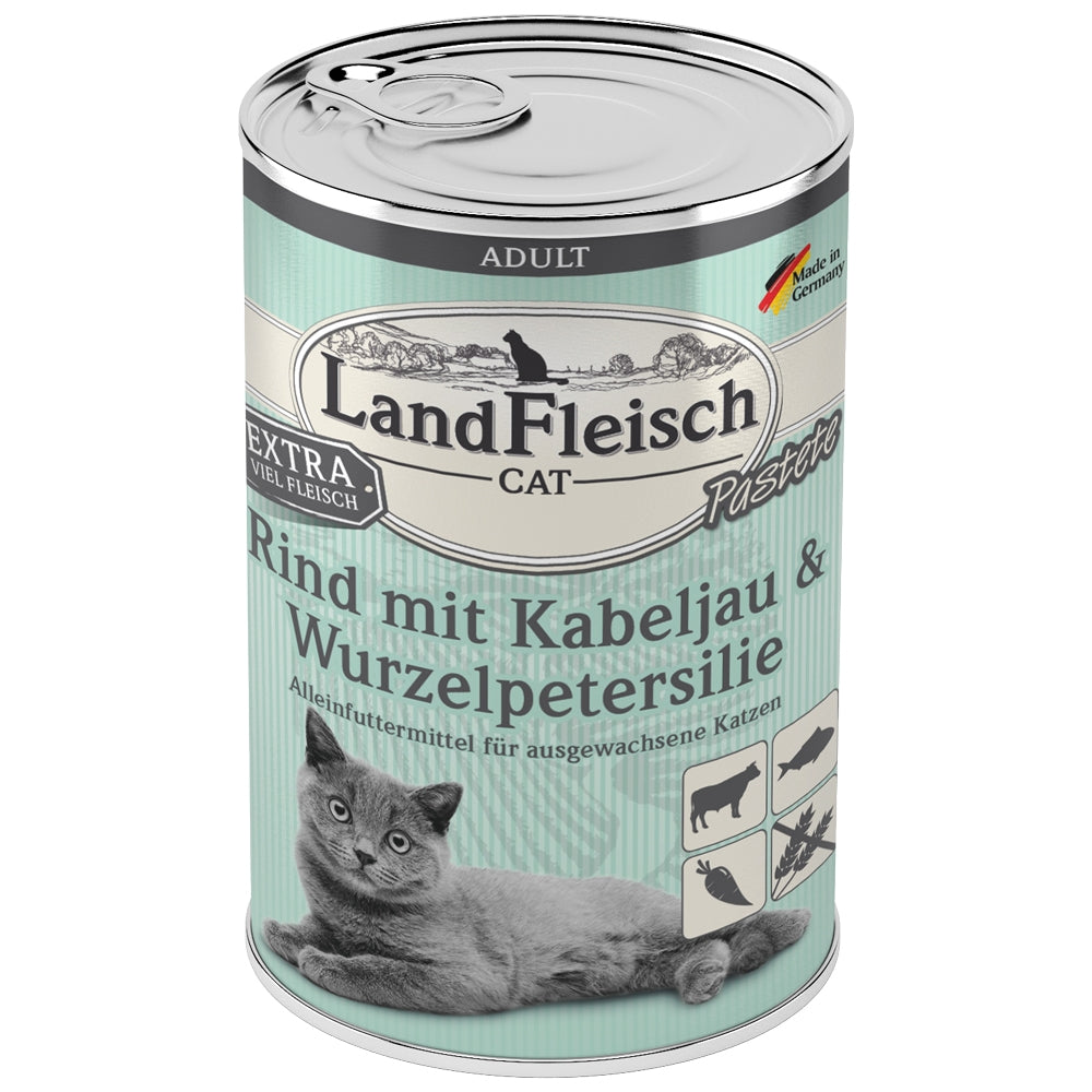 LandFleisch Cat Pâtée Bœuf, Cabillaud & Racine de persil