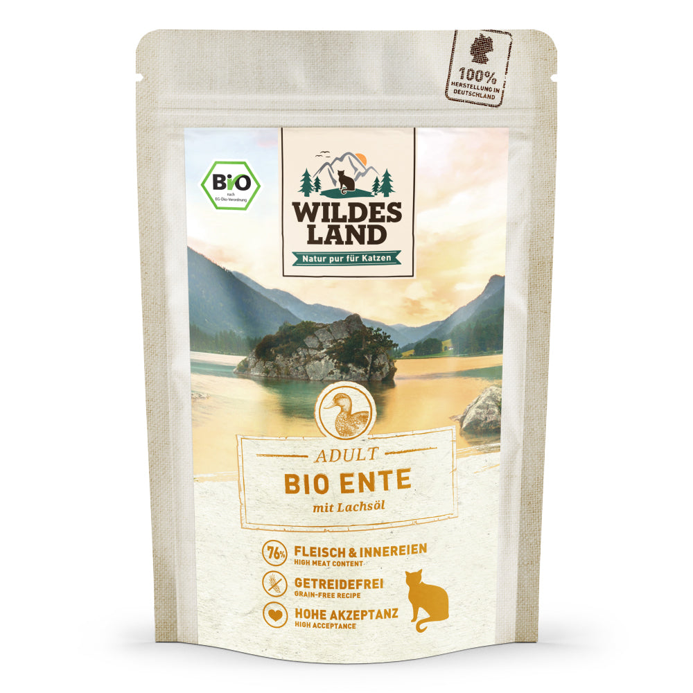 Wildes Land : Bio Canard PUR avec huile de saumon