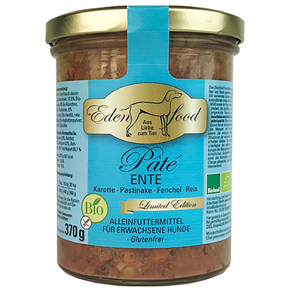 Edenfood : Dog Édition Limitée Menu Pâté de Canard bio, Carotte & Panais