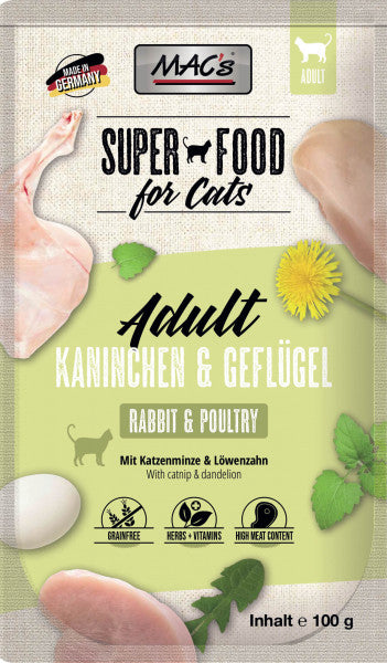 Mac's Cat Pouchpack Kaninchen & Geflügel