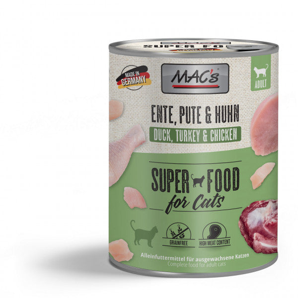 Mac's Cat Adult Canard, Dinde & Poulet
