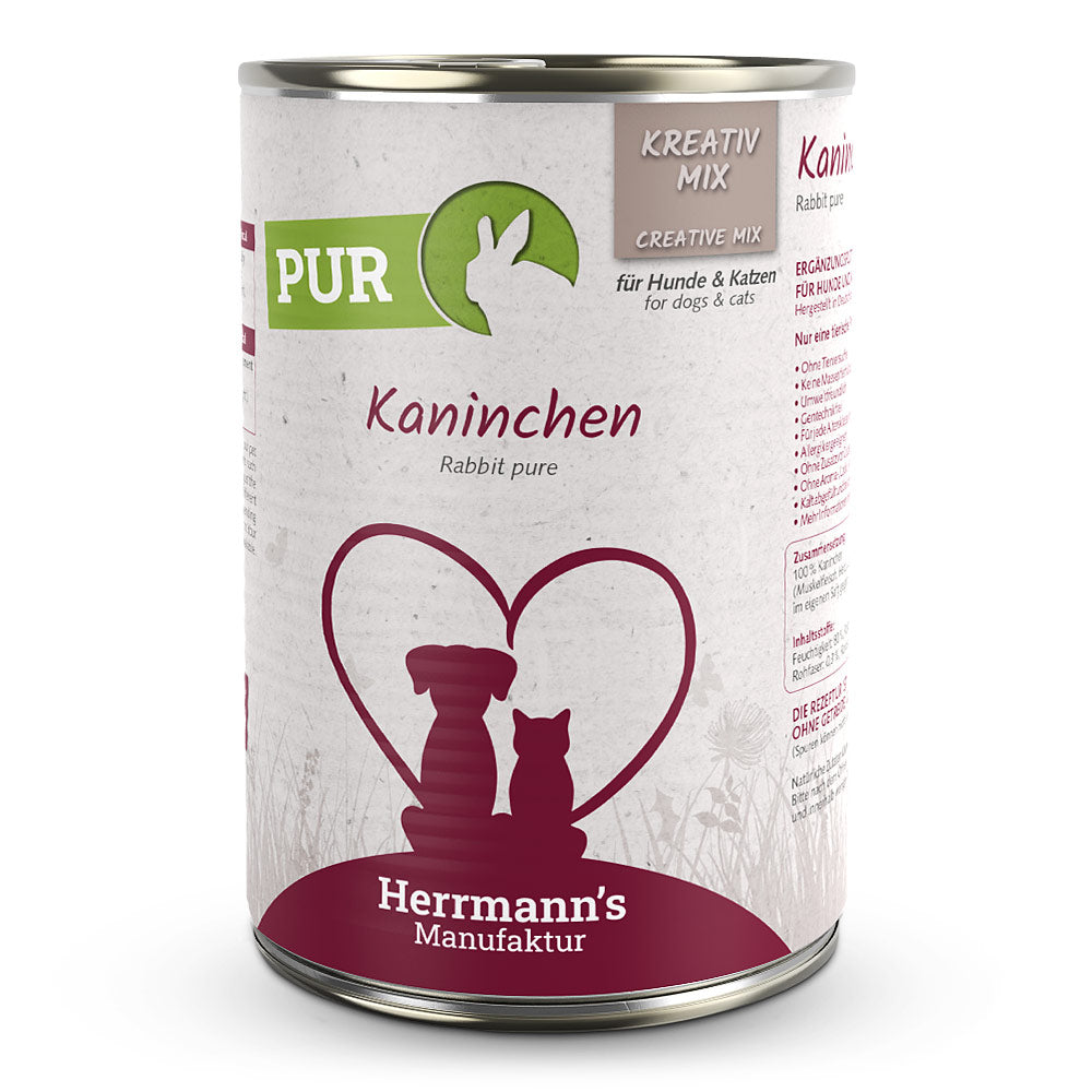 Herrmann's : Pâtée Chien/Chat Adult Kreativ-Mix Lapin bio Viande pure