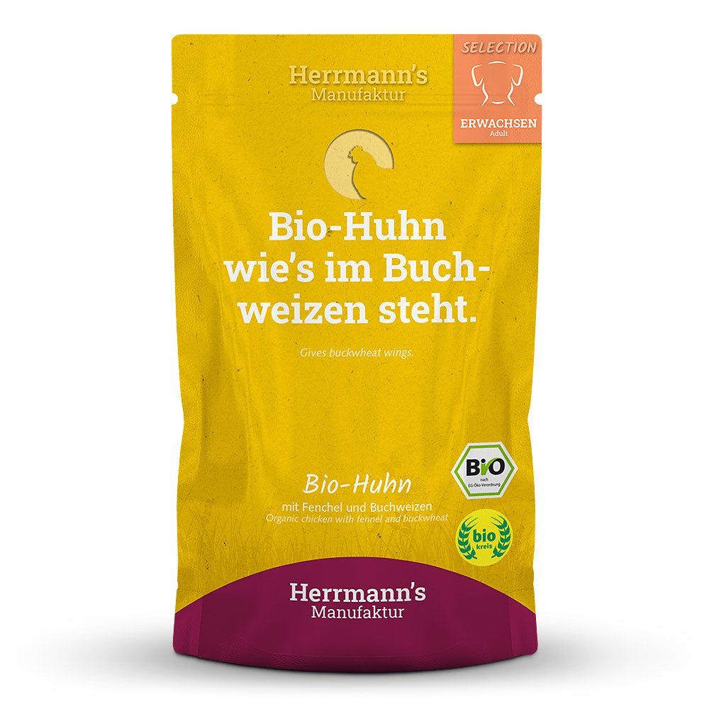 Herrmann's Dog Adulte Bio Poulet avec Fenouil et Sarrasin