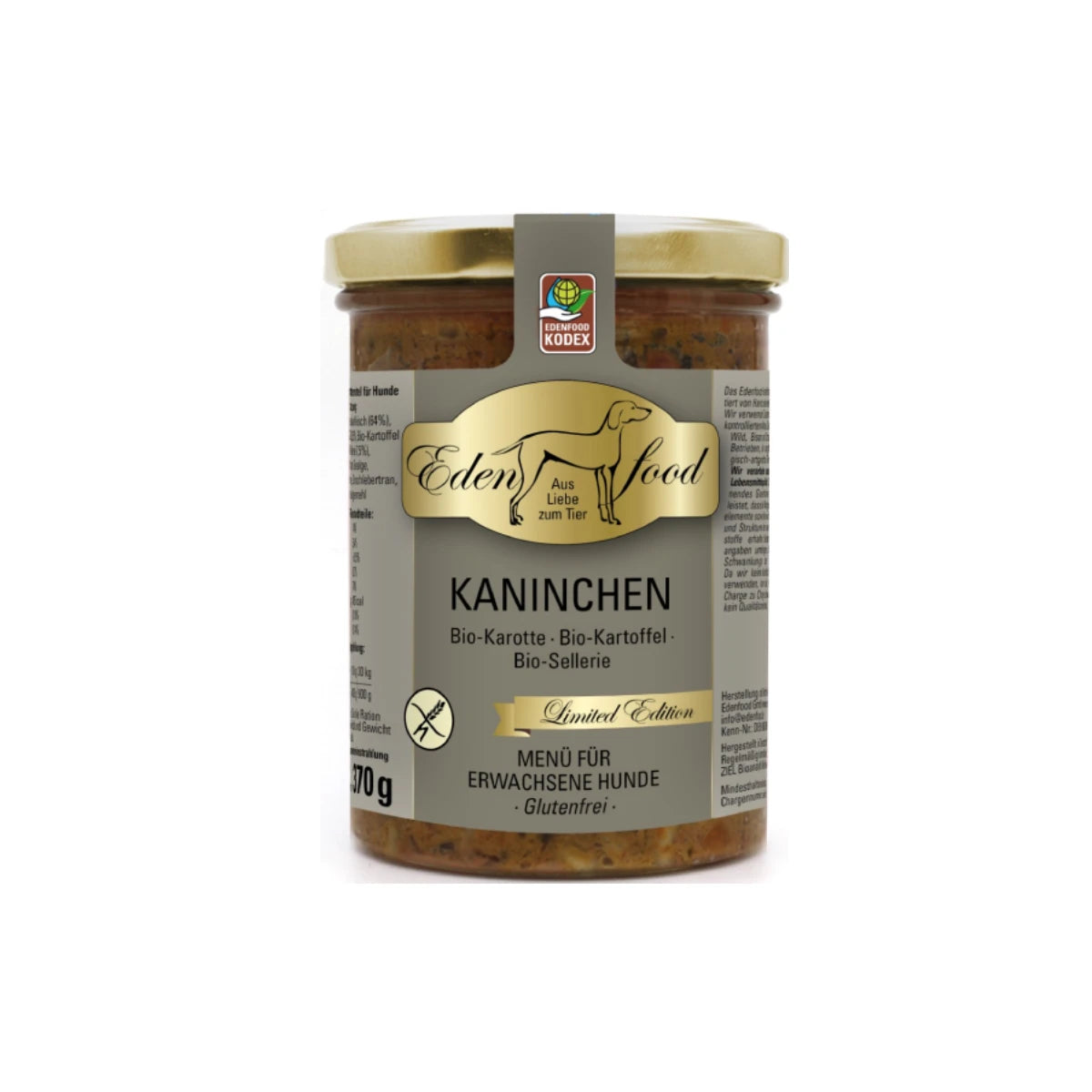 Edenfood Chien Limited Edition Menu Bio Lapin