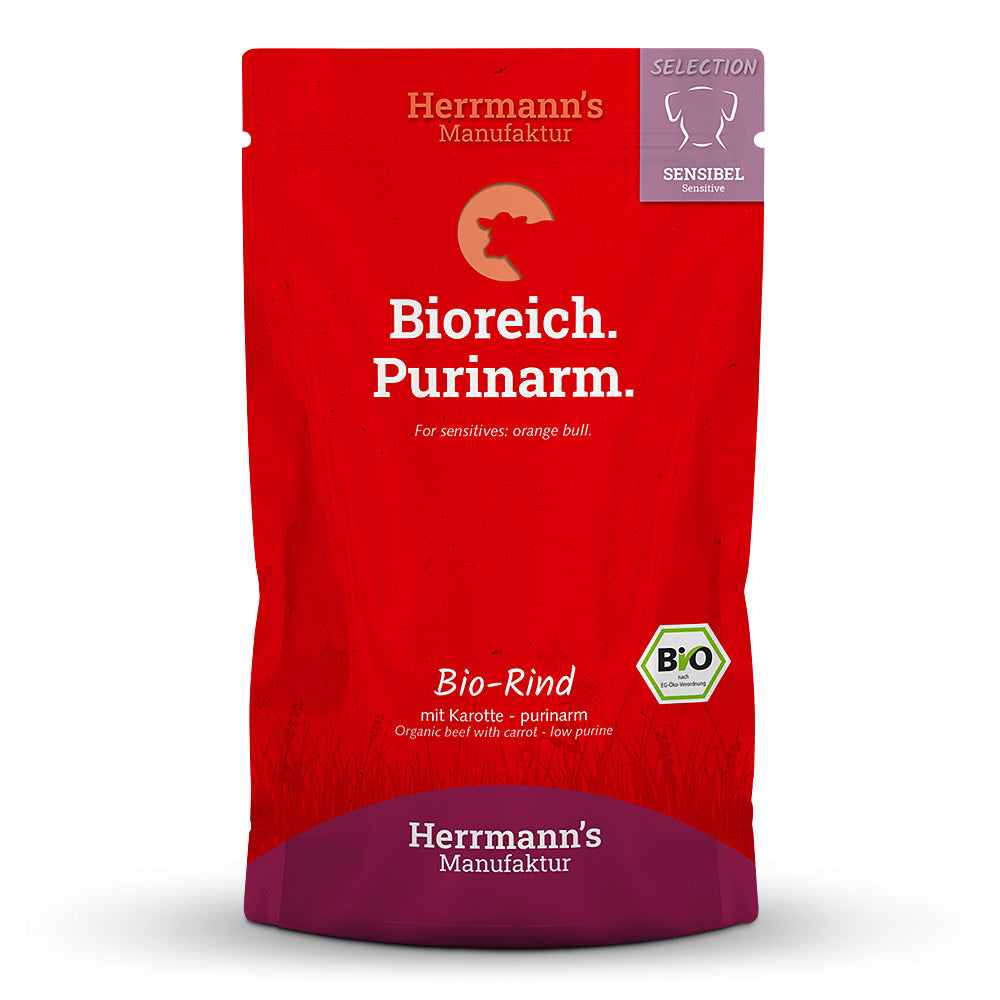 Herrmann's Dog Adulte Sensible Bio Bœuf avec Carotte