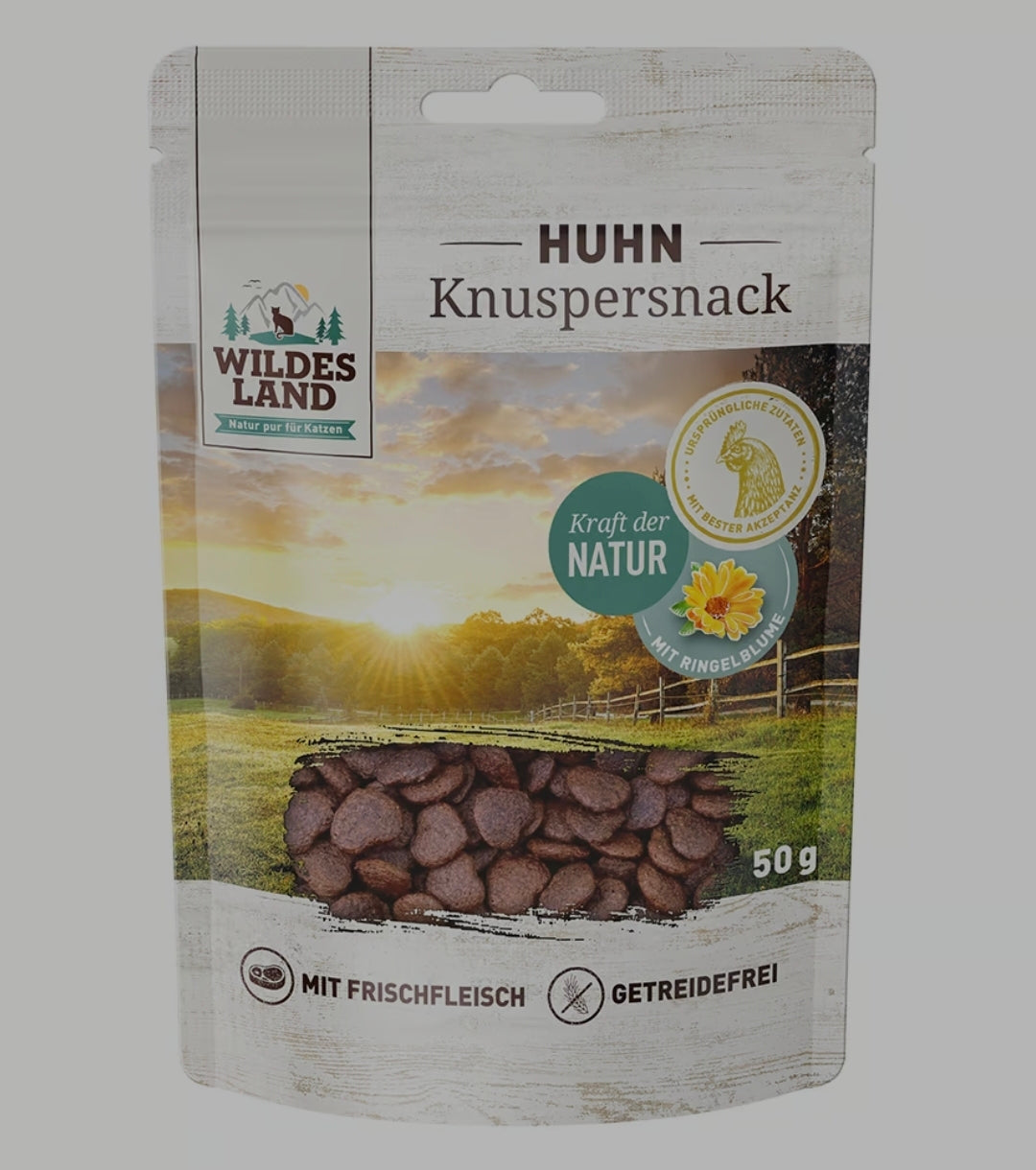 Wildes Land Knuspersnack Huhn mit Ringelblume
