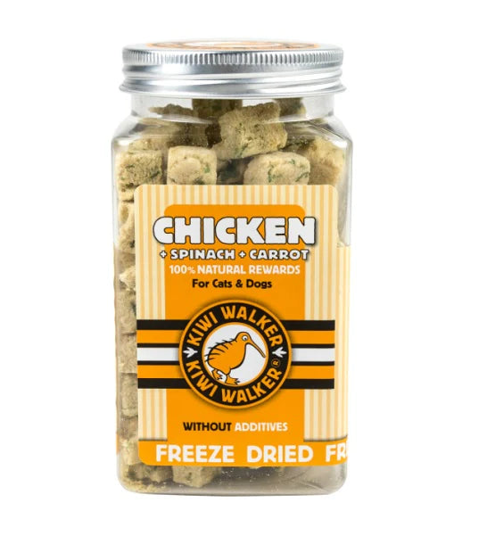 Kiwi Walker Gefriergetrocknetes Huhn + Spinat + Karotte